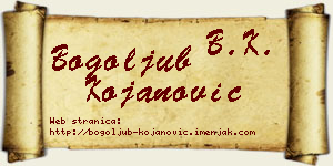 Bogoljub Kojanović vizit kartica